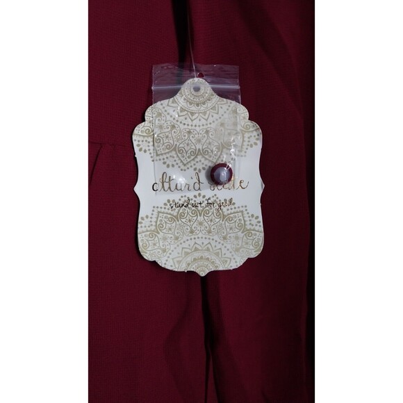 New Altar'd State Long Sleeve Lined Dress Sz XS Burgundy - Picture 4 of 9